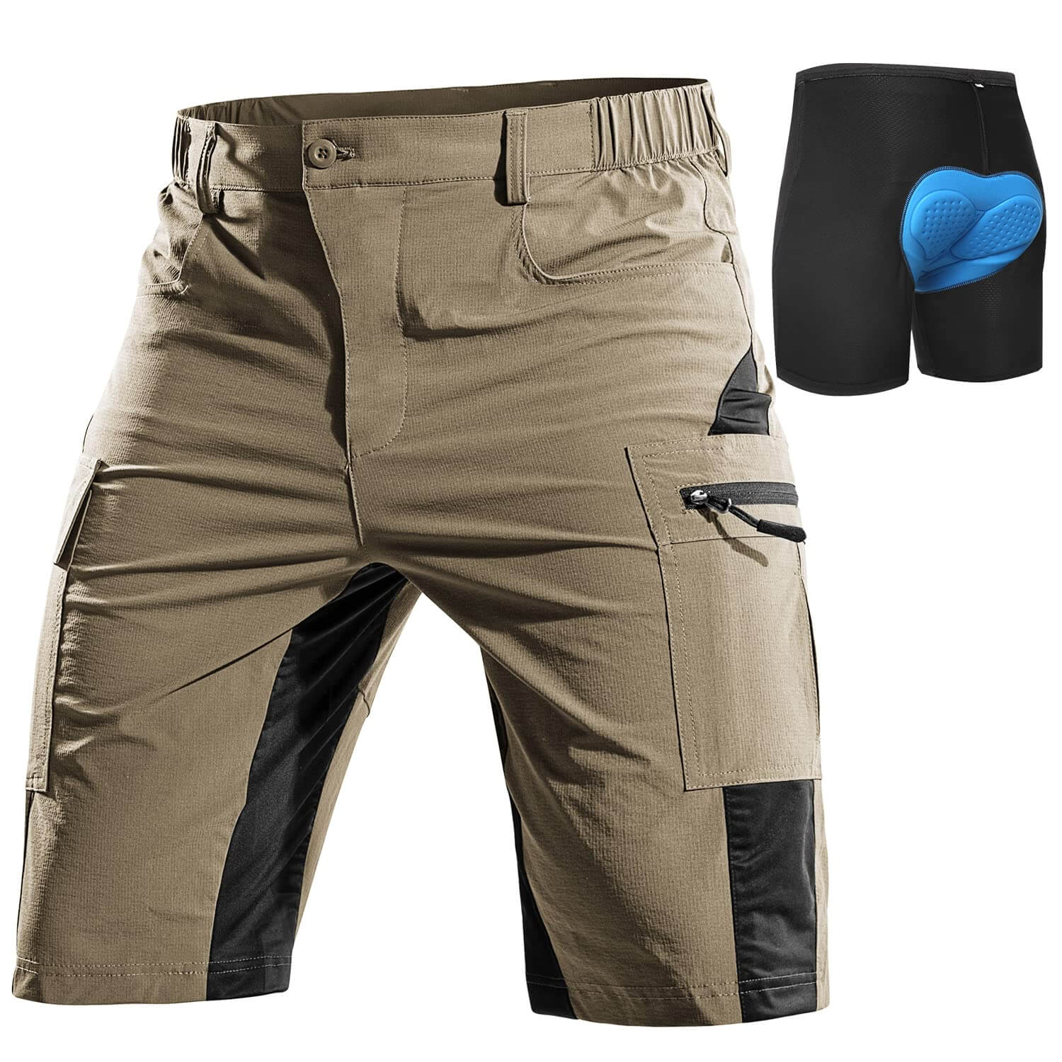 Men's Elastic Wear Resisting MTB Shorts With Liner 13