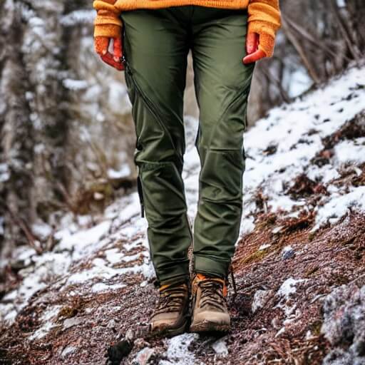 Men's Hiking Pants Water Resistant Softshell Pants Fleece Lined Winter Snow  Ski Pants with Zipper Pockets