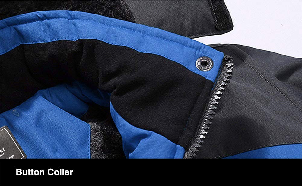 Men's Winter Coats Water Resistant Ski Snow Jacket Warm Fleece Jacket Parka Raincoats With Multi-Pockets