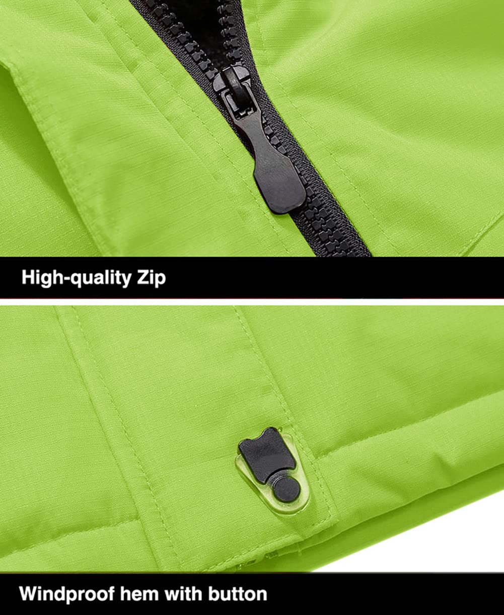 Men's Winter Coats Water Resistant Ski Snow Jacket Warm Fleece Jacket Parka Raincoats With Multi-Pockets