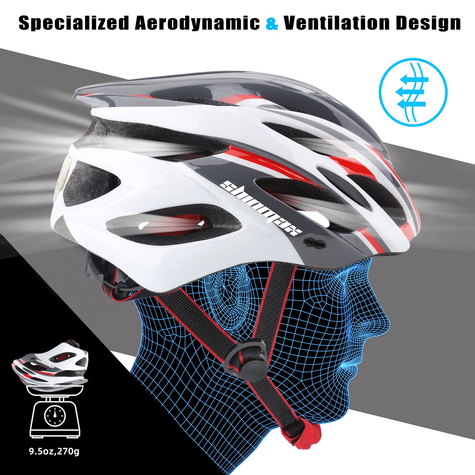 Detachable Pads Lightweight Bike Helmet 02