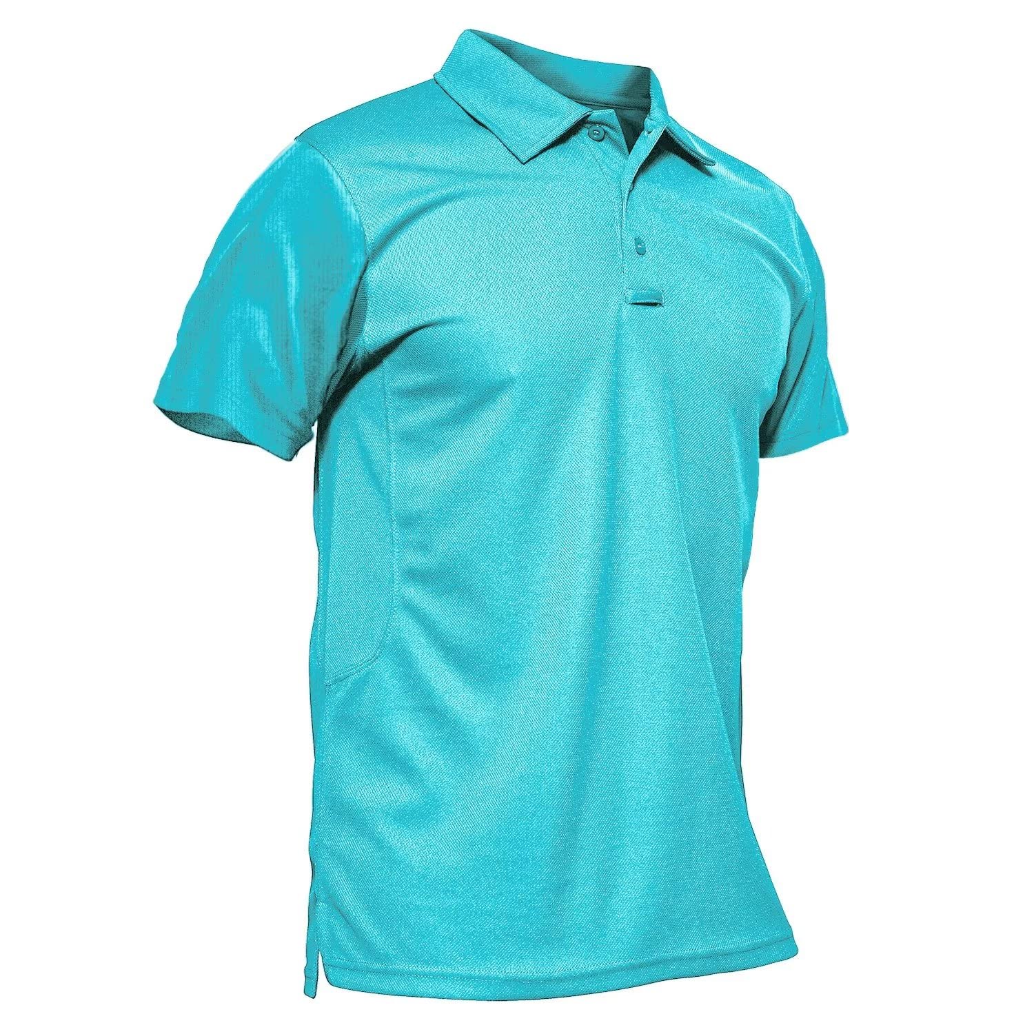 Men's Polo Shirt Quick Dry Performance Short Sleeve Tactical Shirts Pique Jersey Golf Shirt