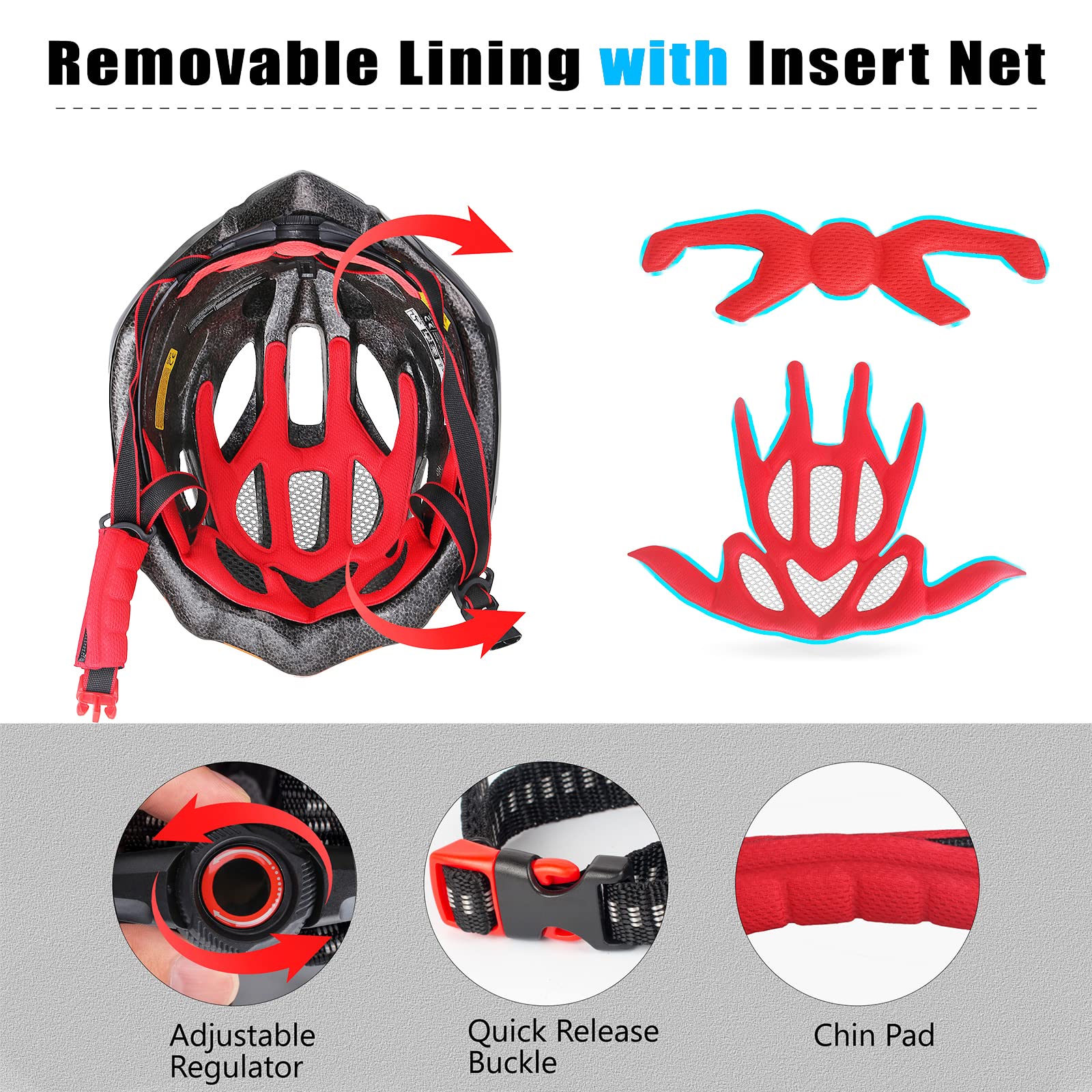 Detachable Pads Lightweight Bike Helmet 02