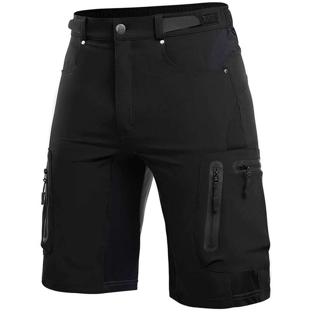 men cargo hiking shorts-black