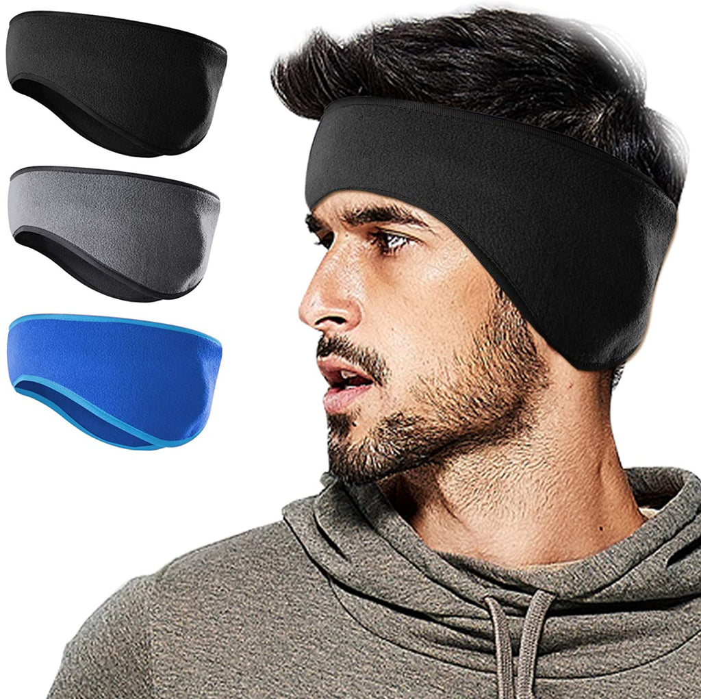 Winter Fleece Ear Warmers Muffs Headband for Men Women 01