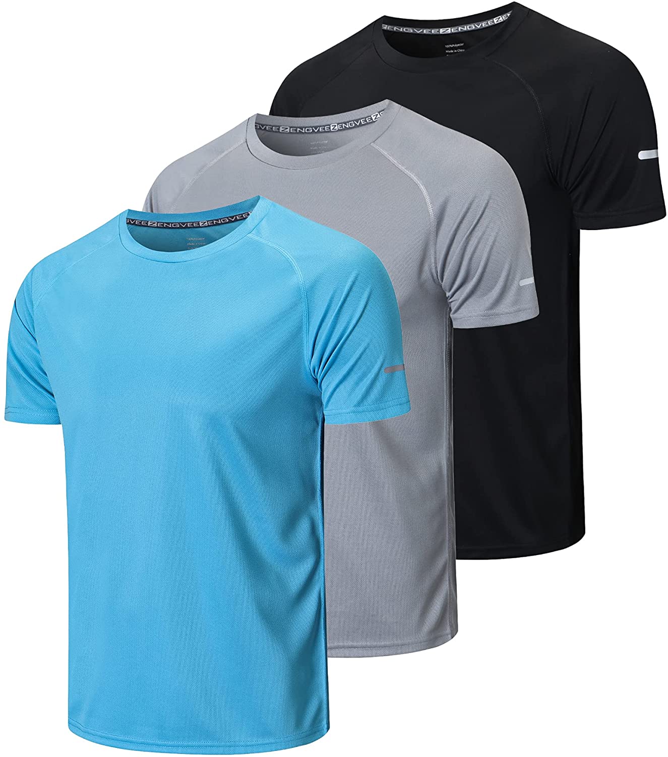 Men's 3 Pack Workout Dry Fit Shirts 04