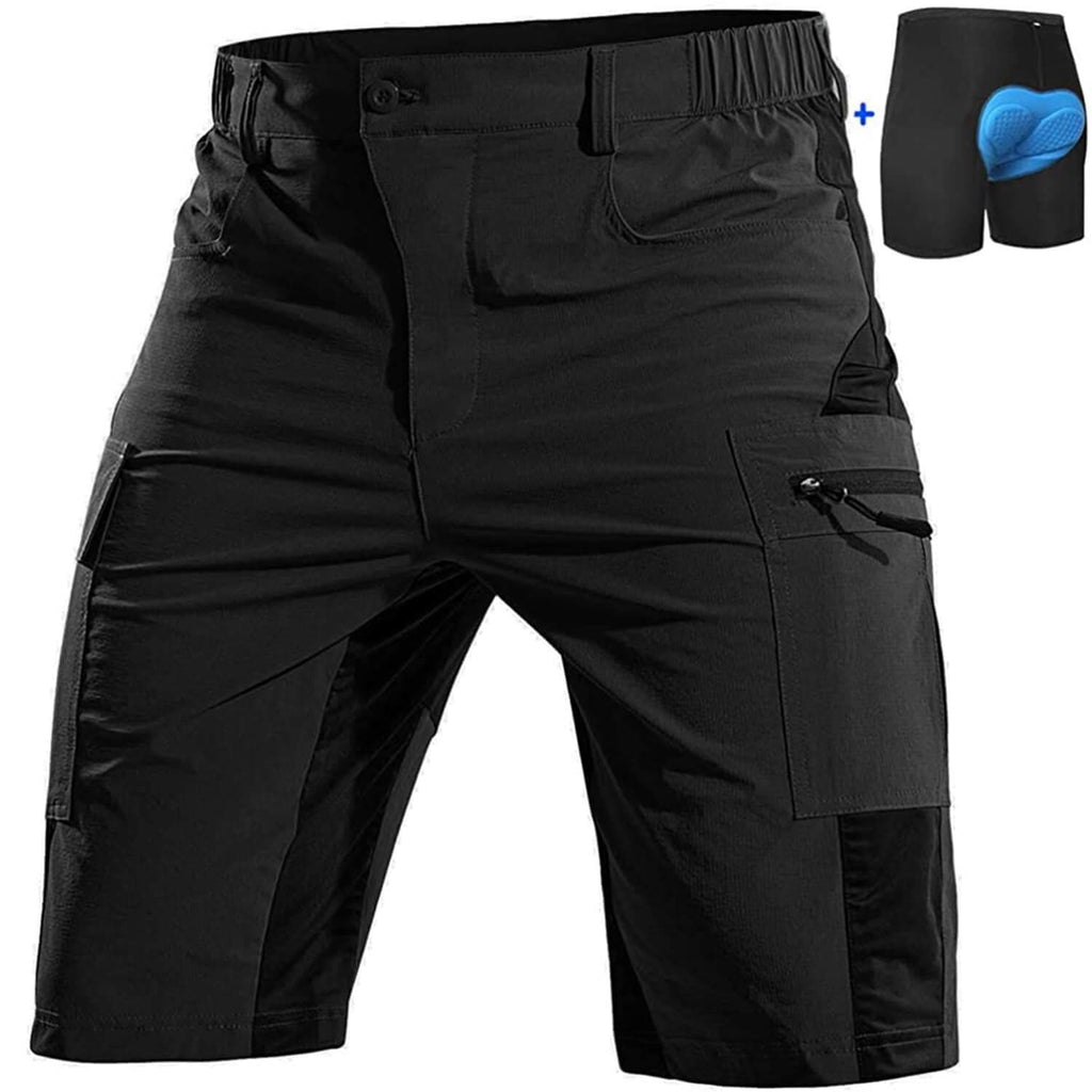 men MTB shorts with liner 09 black