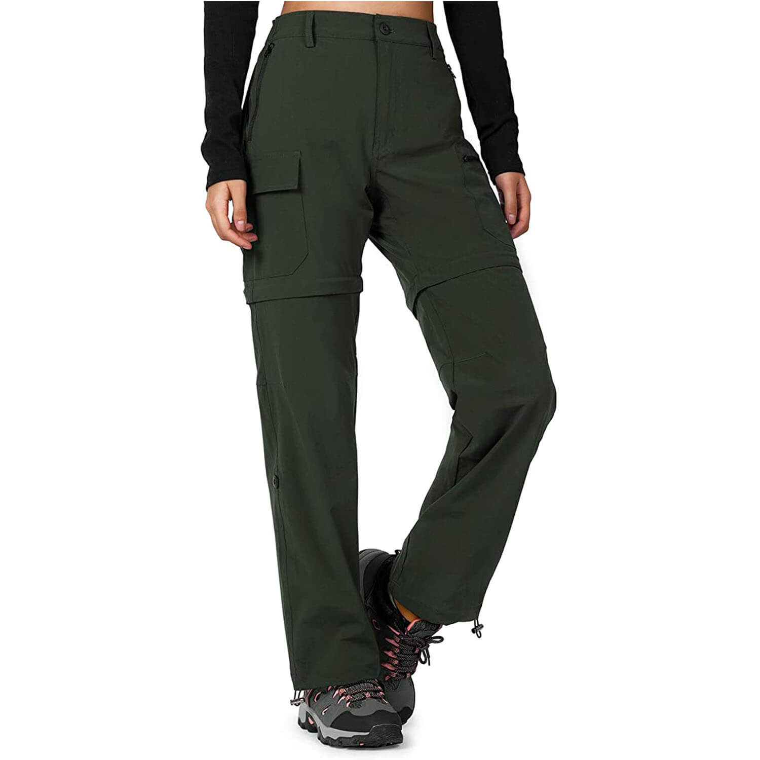 Cycorld Women's-Hiking-Pants-Convertible Quick-Dry-Stretch-Lightweight Zip-Off Outdoor Pants with 5 Deep Pocket