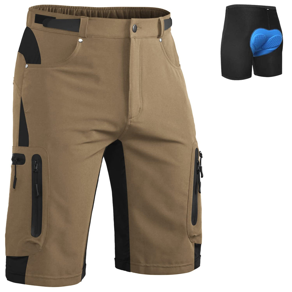 Men's Comfort Mountain Bike Shorts khaki