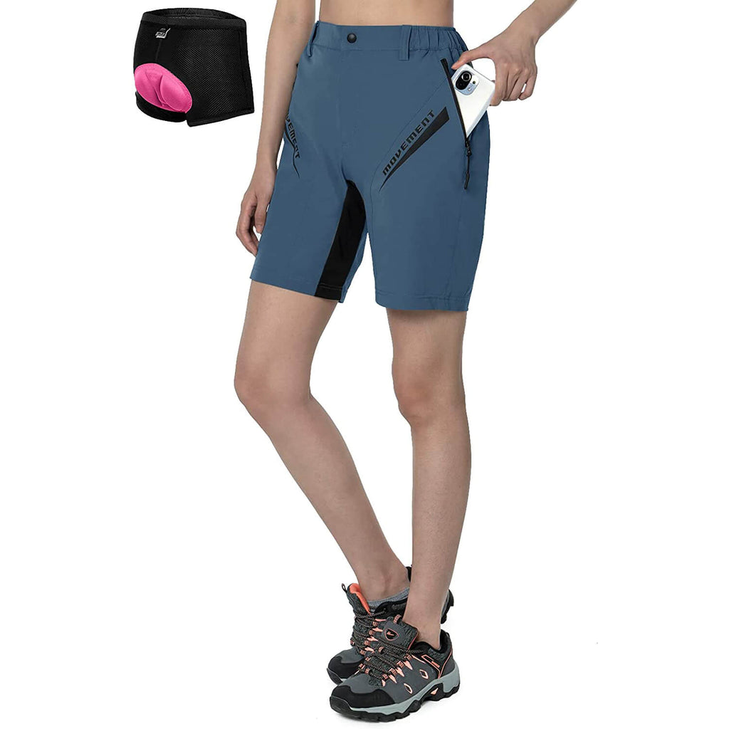 Women's Padded MTB Shorts with Rear Pocket 