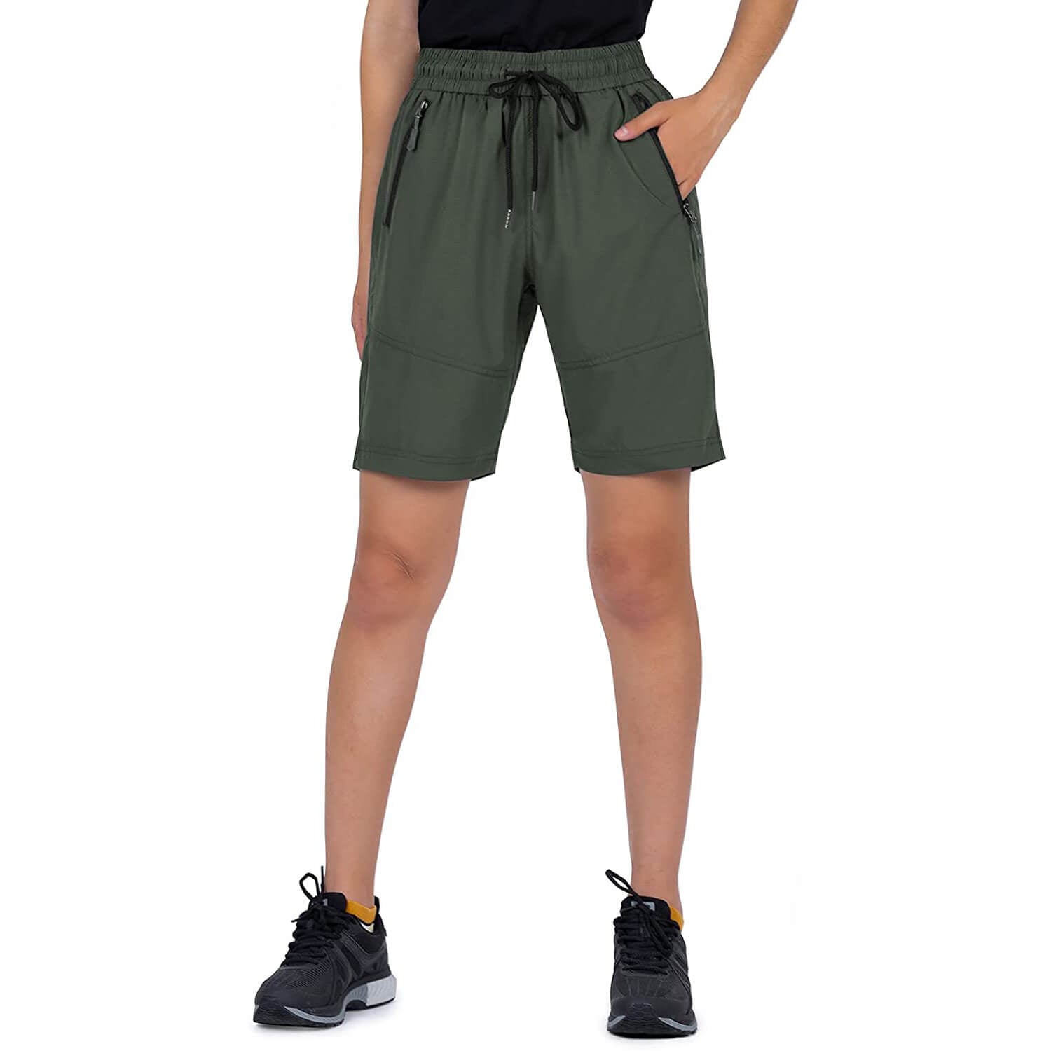 women mtb shorts army green