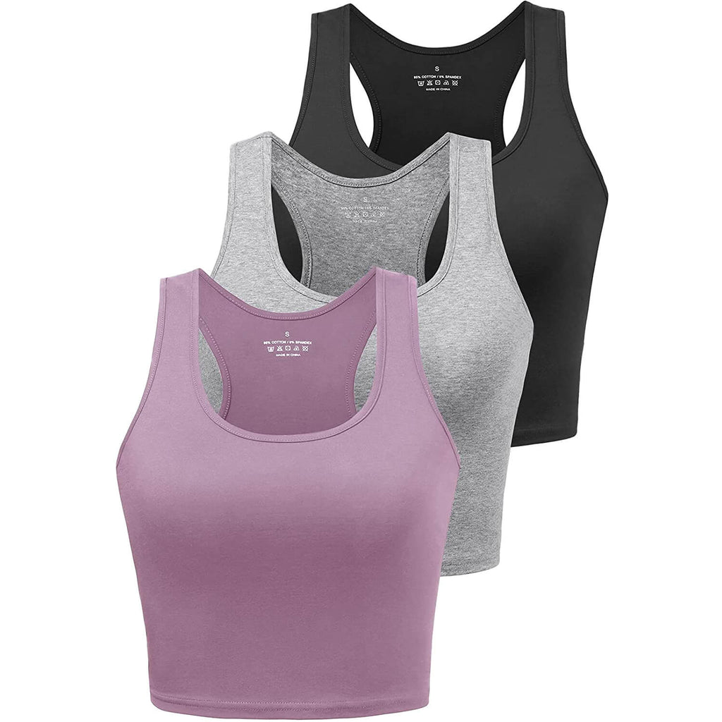 Women's Sports Crop Tank Tops Sleeveless Shirt